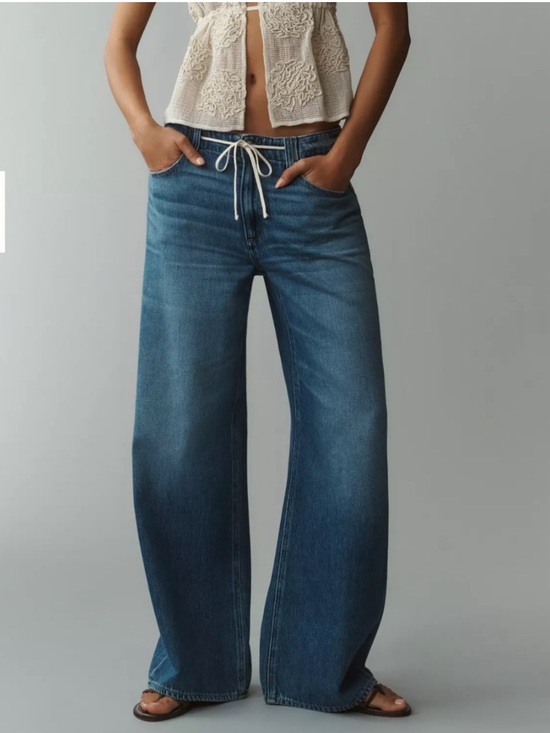 PAIGE Denim - Paige Jeans Zoey Waist Tie Wide-Leg 31” in Jazz Club